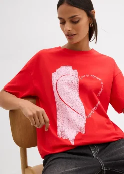 T-shirt oversize en coton extensible