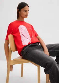 T-shirt oversize en coton extensible