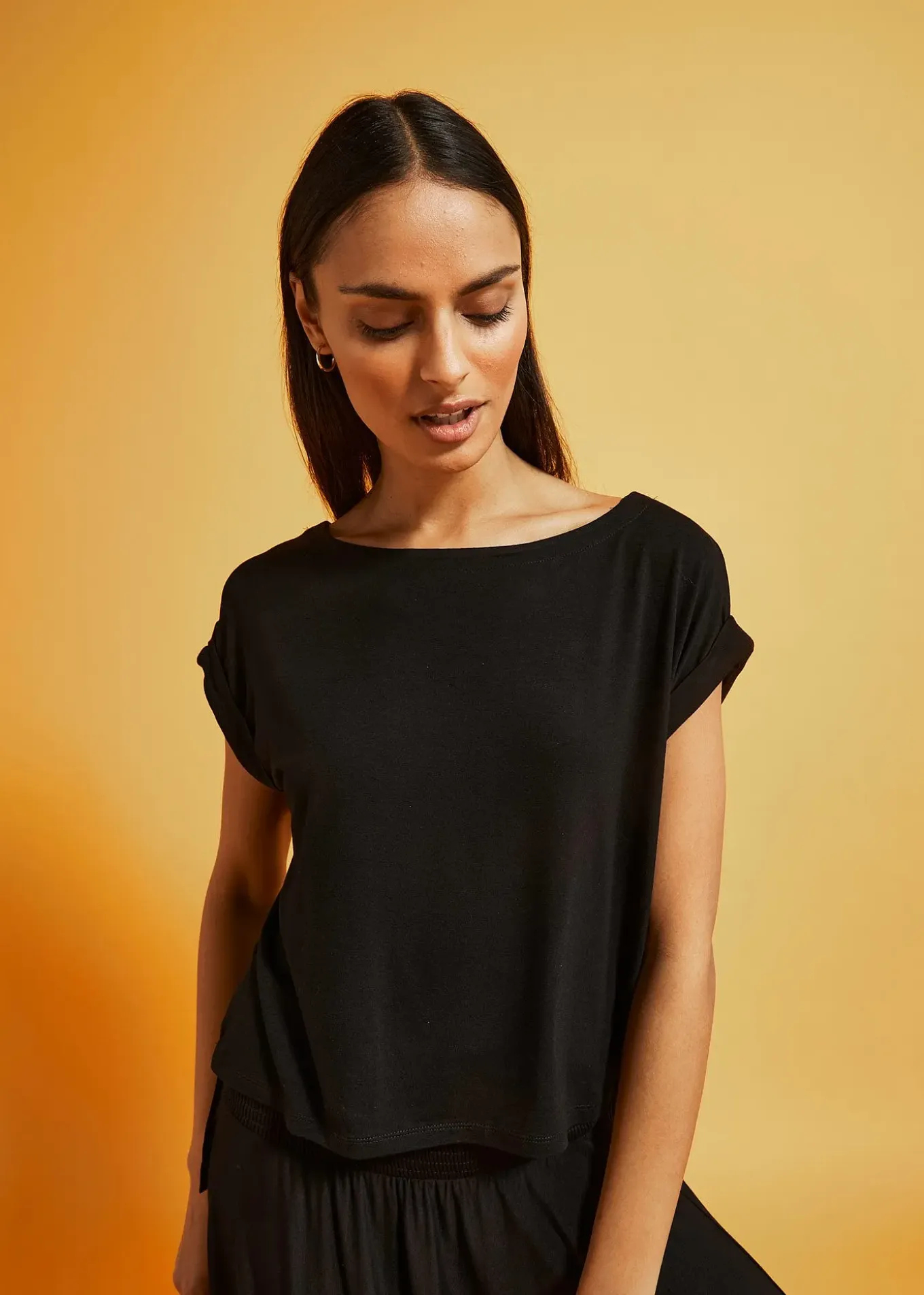 T-shirt oversize en viscose fluide