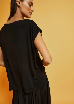 T-shirt oversize en viscose fluide