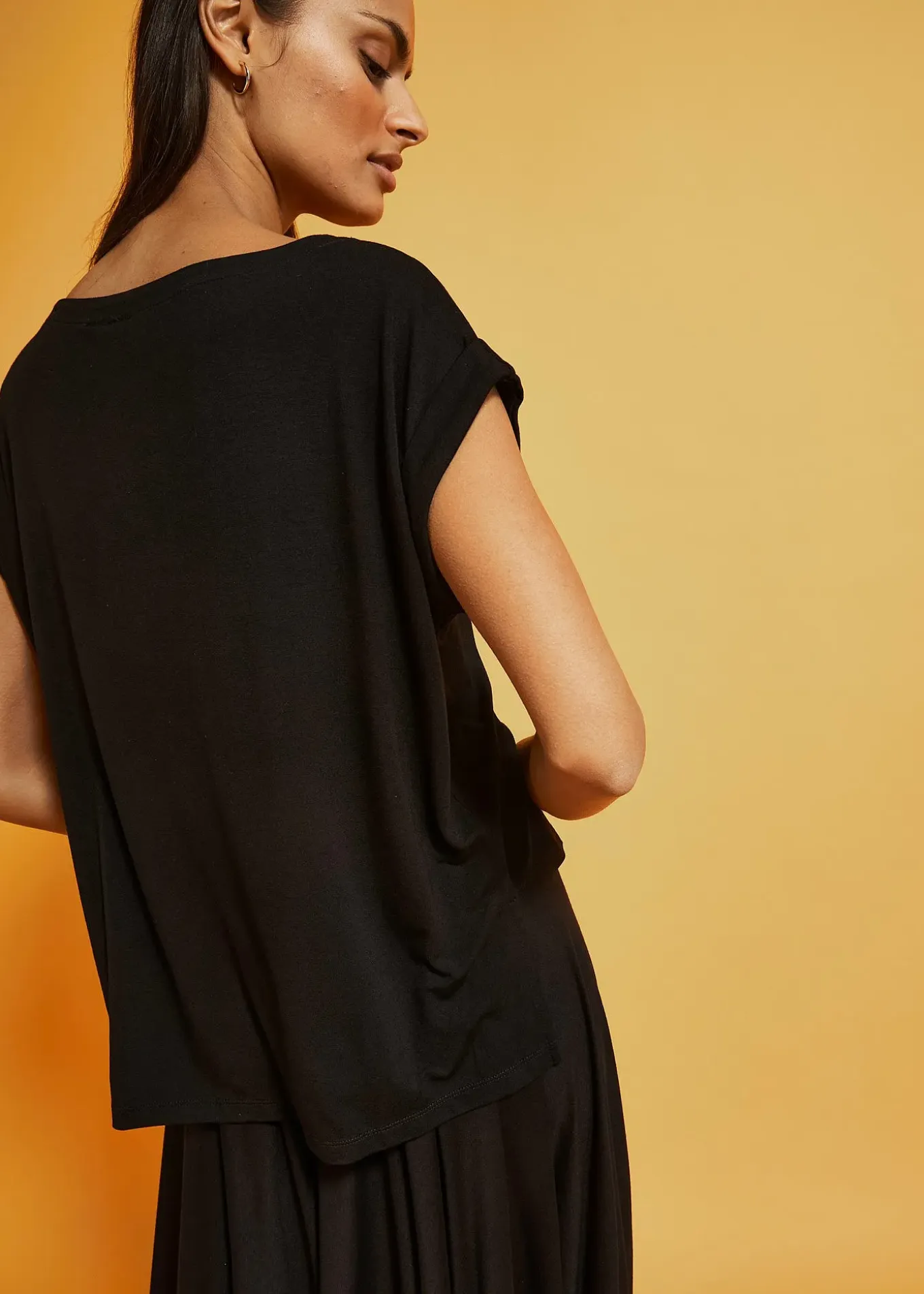 T-shirt oversize en viscose fluide