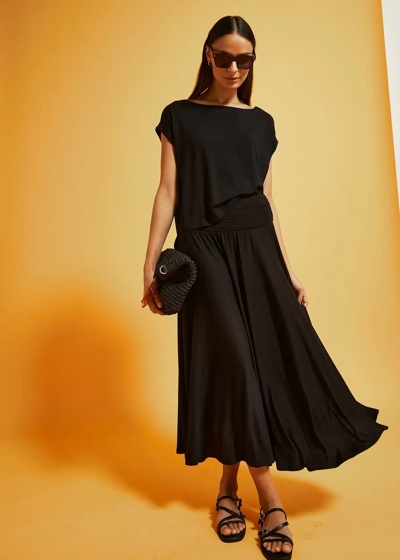 T-shirt oversize en viscose fluide