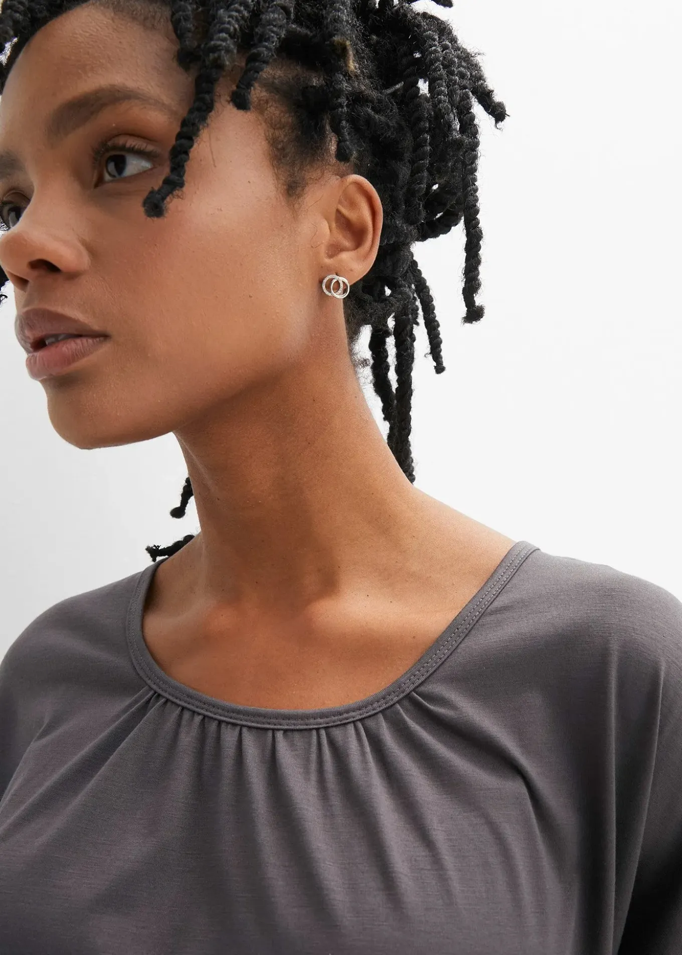 T-shirt oversize en viscose mélangée