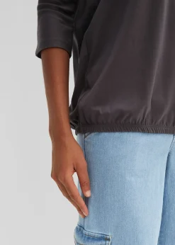 T-shirt oversize en viscose mélangée