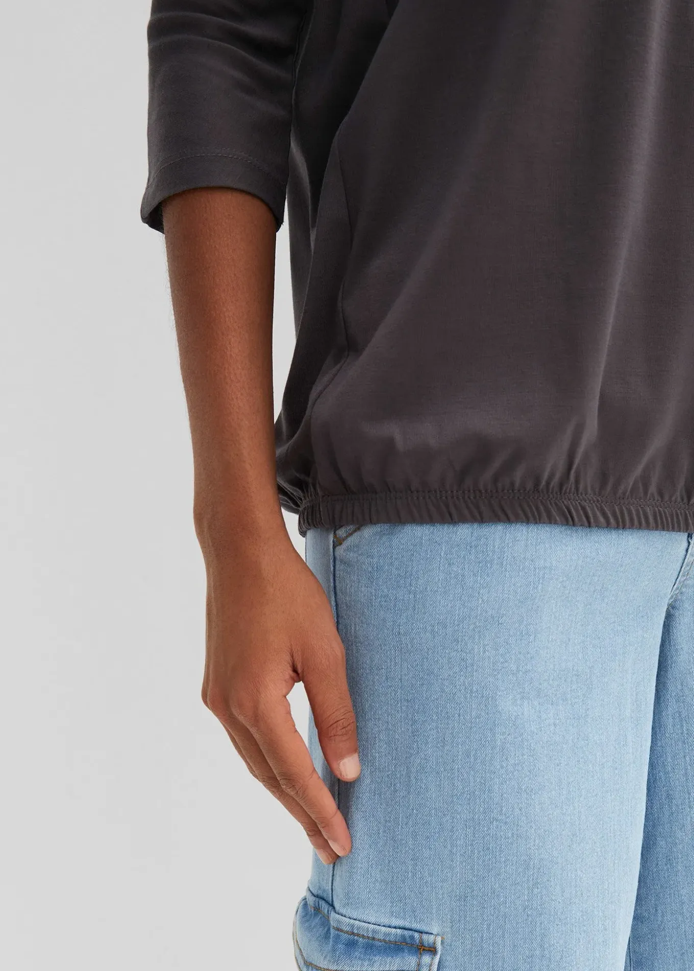 T-shirt oversize en viscose mélangée