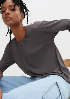 T-shirt oversize en viscose mélangée