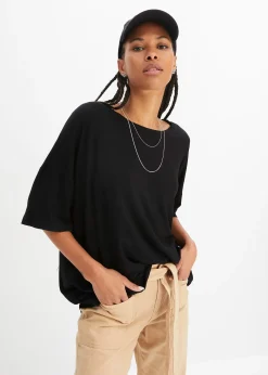 T-shirt oversize en viscose fluide