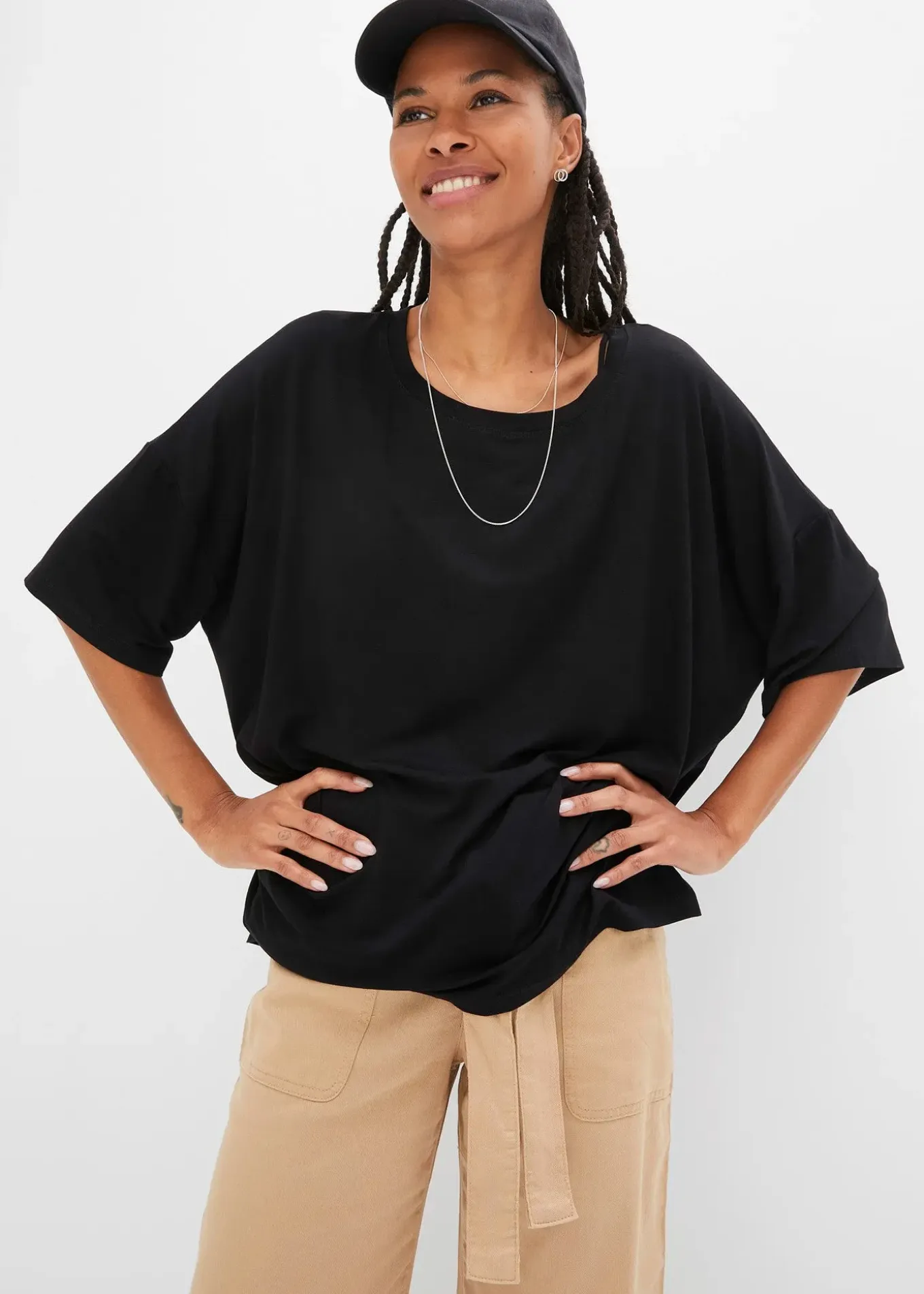 T-shirt oversize en viscose fluide