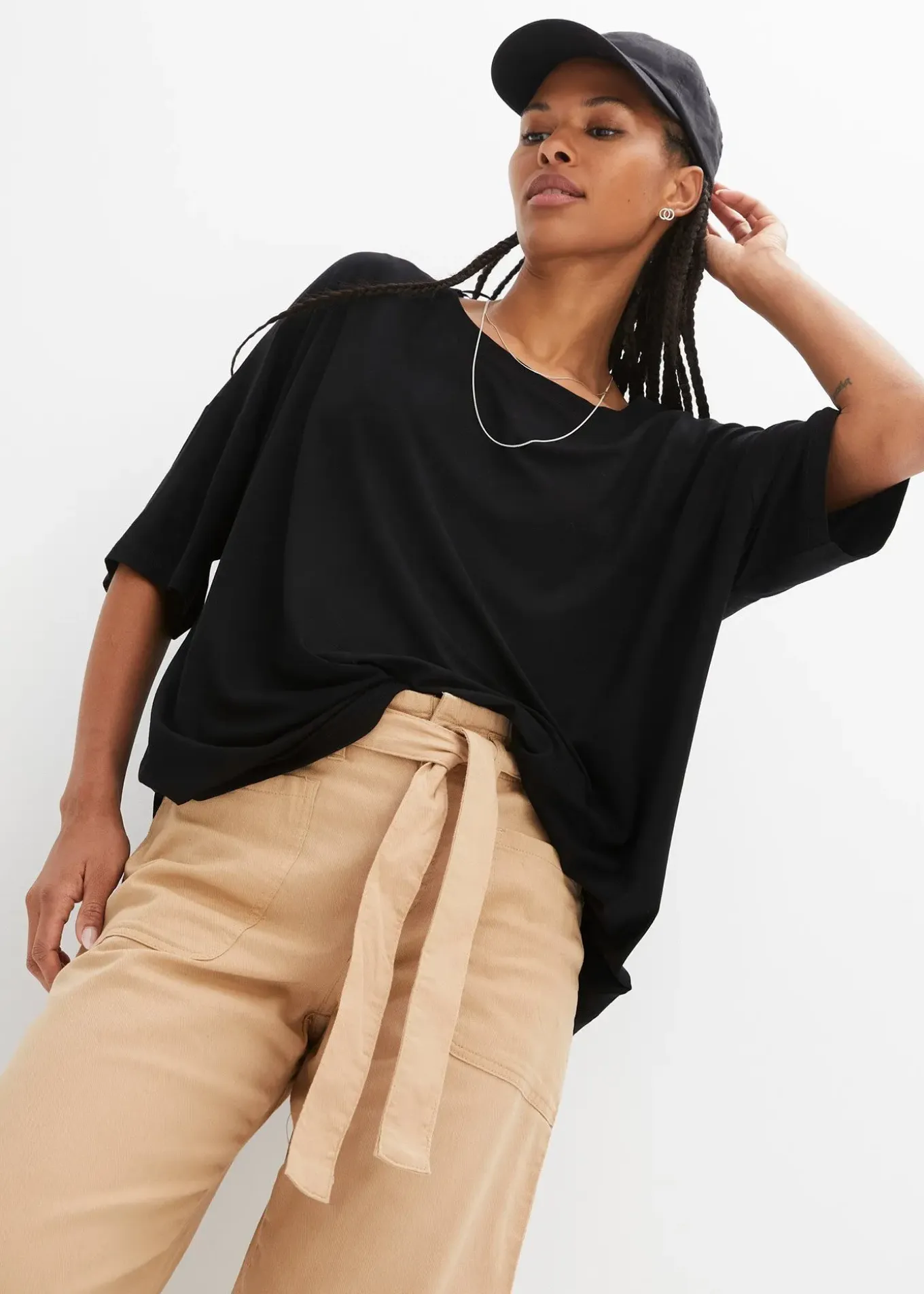 T-shirt oversize en viscose fluide