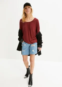 T-shirt oversize en viscose mélangée