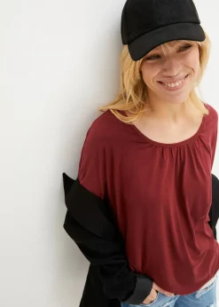 T-shirt oversize en viscose mélangée