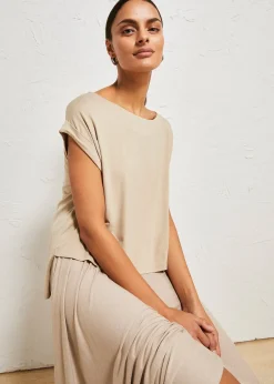 T-shirt oversize en viscose fluide