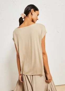 T-shirt oversize en viscose fluide
