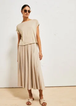 T-shirt oversize en viscose fluide