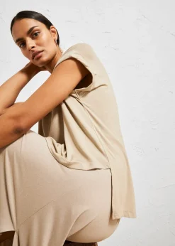 T-shirt oversize en viscose fluide