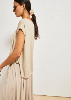 T-shirt oversize en viscose fluide