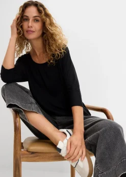 T-shirt oversize en viscose mélangée