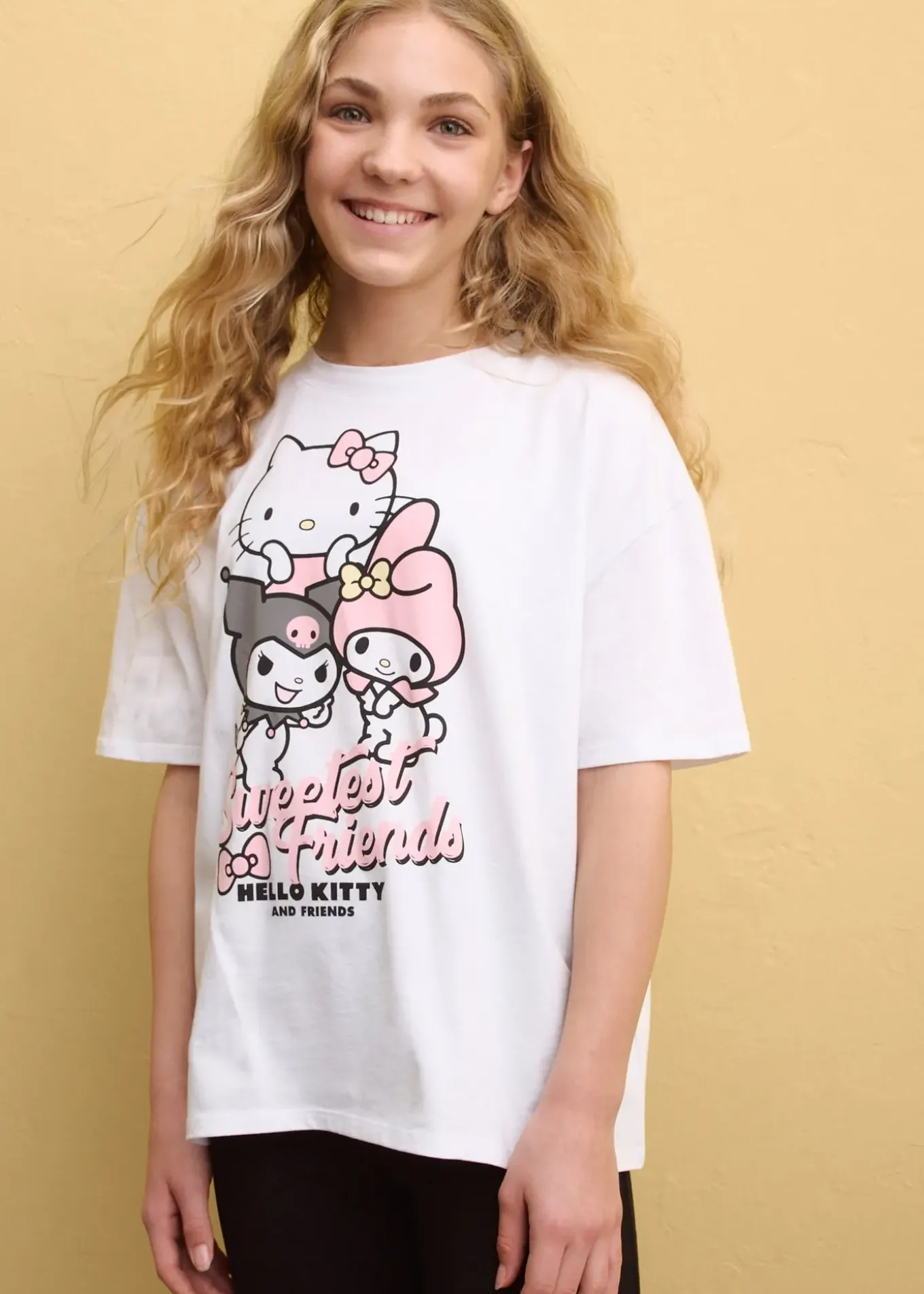 T-shirt oversize Hello Kitty 100% coton