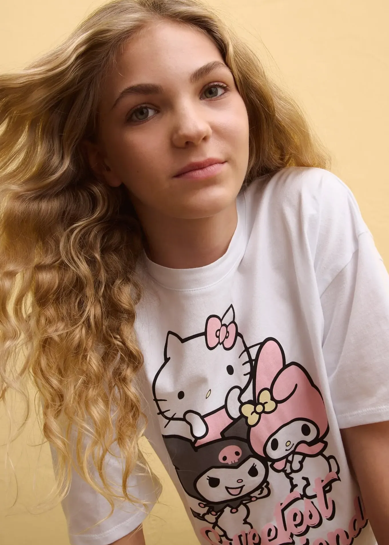 T-shirt oversize Hello Kitty 100% coton