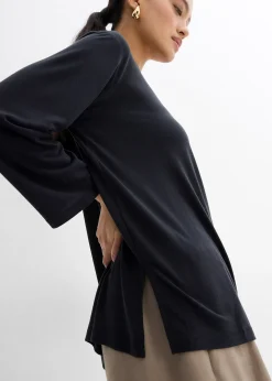 T-shirt épaule dénudée en modal mélangé