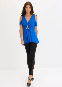 T-shirt épaules nues en mesh