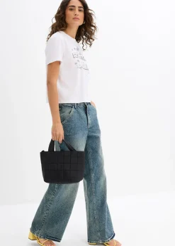 T-shirt raccourci en jersey