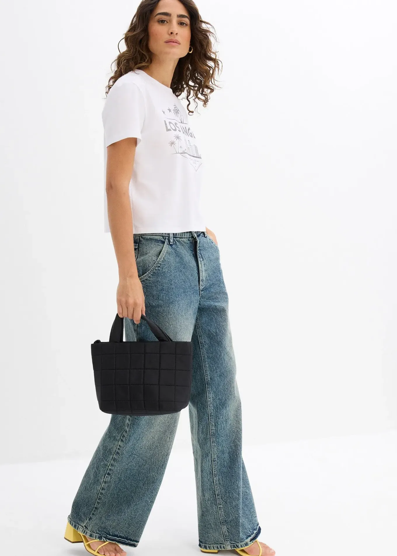 T-shirt raccourci en jersey