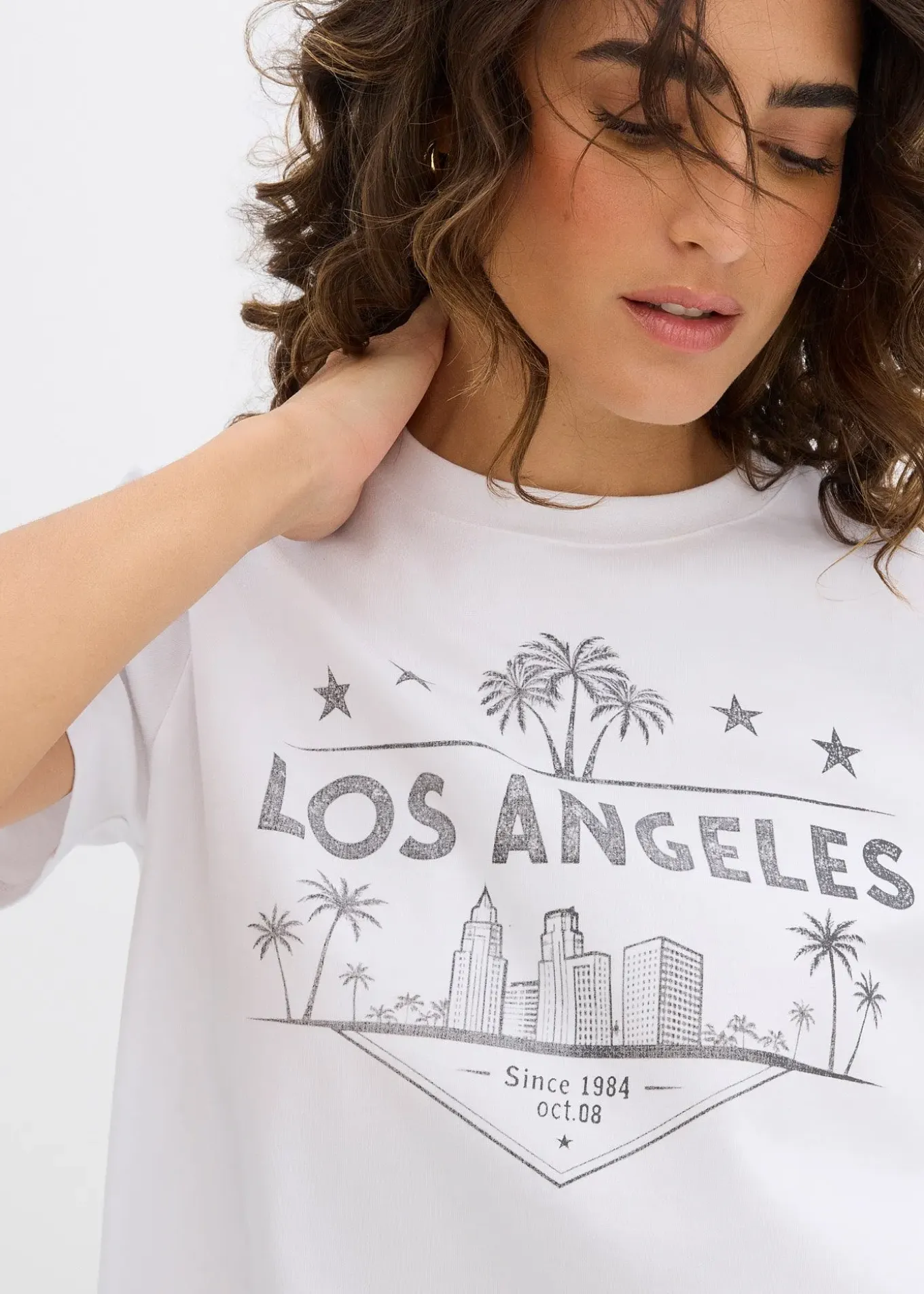 T-shirt raccourci en jersey