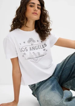 T-shirt raccourci en jersey