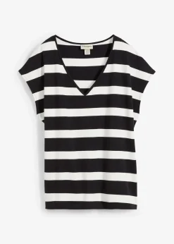 T-shirt rayé en maille