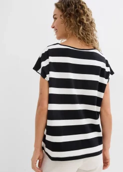 T-shirt rayé en maille