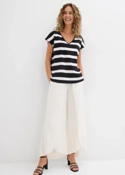 T-shirt rayé en maille