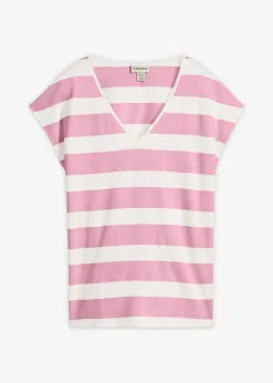 T-shirt rayé en maille