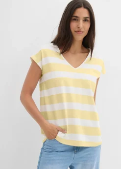 T-shirt rayé en maille