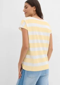 T-shirt rayé en maille