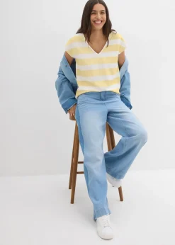 T-shirt rayé en maille