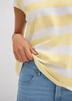 T-shirt rayé en maille