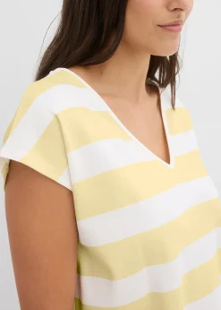 T-shirt rayé en maille