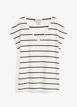 T-shirt rayé en maille