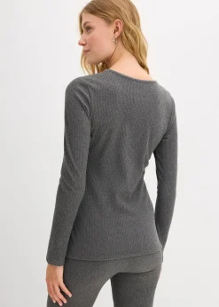 T-shirt thermique côtelé