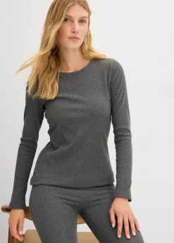 T-shirt thermique côtelé