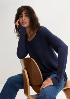 T-shirt viscose long, manches longues