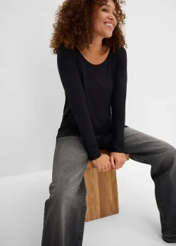 T-shirt viscose long, manches longues