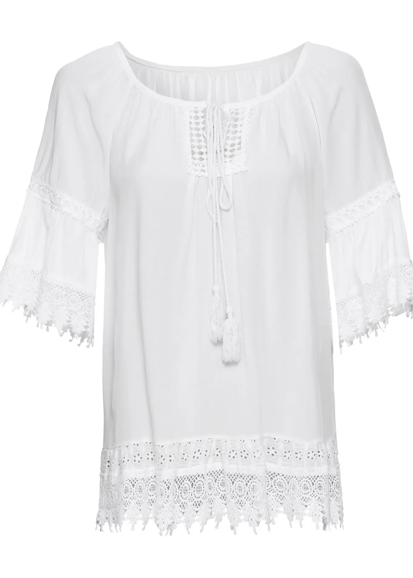 Tunique à dentelle en viscose douce