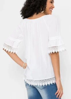 Tunique à dentelle en viscose douce