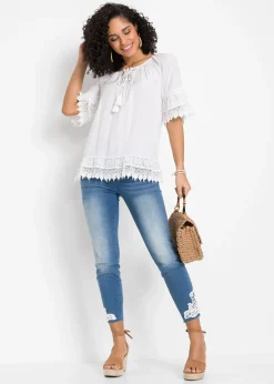 Tunique à dentelle en viscose douce