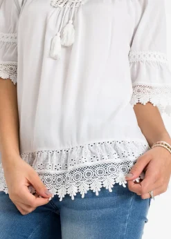 Tunique à dentelle en viscose douce