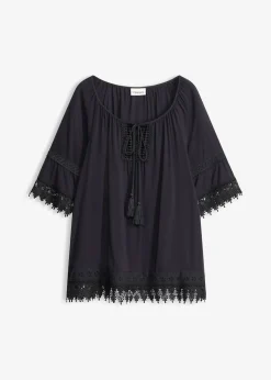 Tunique à dentelle en viscose douce