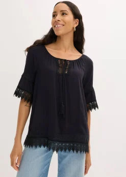 Tunique à dentelle en viscose douce