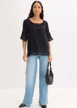 Tunique à dentelle en viscose douce